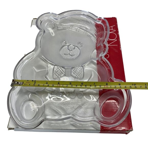 Studio Nova Clear Crystal Teddy Bear Serving Tray Elegant Christmas Party - Picture 3 of 4